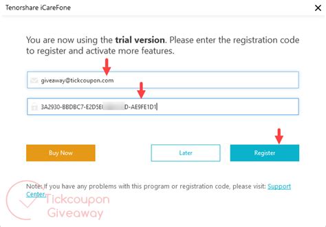 icarefone registration code